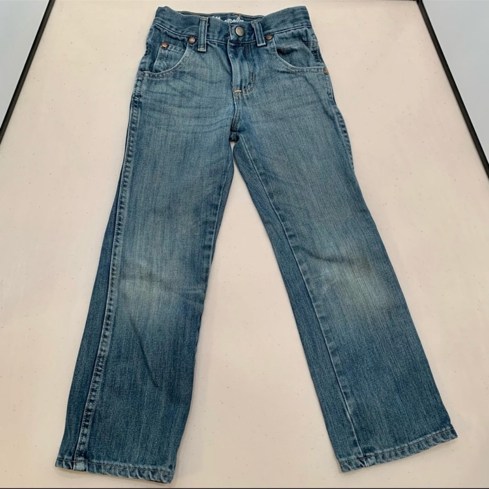 Wrangler Boys Retro Relaxed Boot Cut Blue Jeans Size 7 Slim